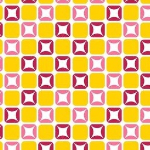 Sparkle Boxes (zinnia) retro squares design