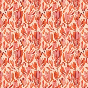 Banksia leaves_pattern_red