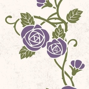 Rose Vine | Purple - Victorian valentine coordinate