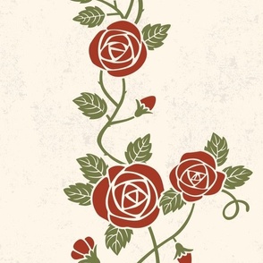 Rose Vine | Rust - Victorian valentine coordinate