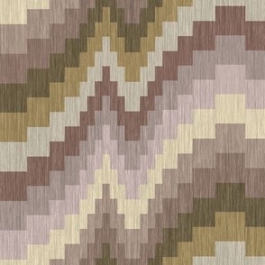 Large Scale Bargello in muted gray browns