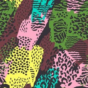 Abstract Colorful Animal Print