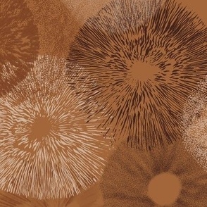Grande Mushroom Spore Prints in Brown