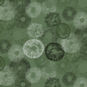 Petit Mushroom Spore Prints in Green