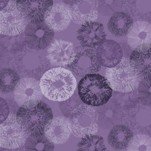 Petit Mushroom Spore Prints in Purple 