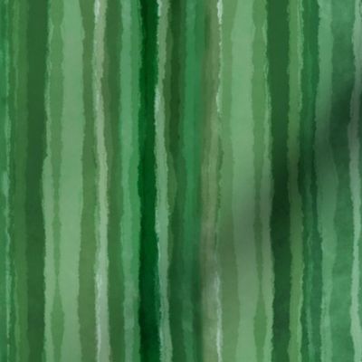 Loose Watercolor Stripes Jungle Green