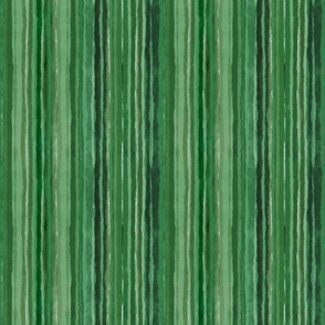 Loose Watercolor Stripes Jungle Green Smaller Scale
