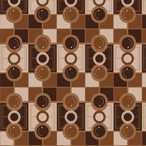 Cafe Hopping with Chocolate and Coffee / Earth Tone pattern