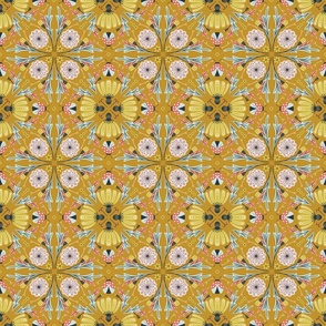 dandelion kaleidoscope mustard 6 inch