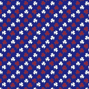 Red White and Blue Floral Pattern