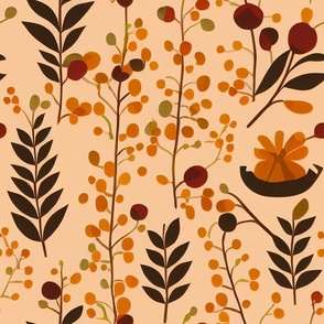 Cottagecore - Orange fall flowers