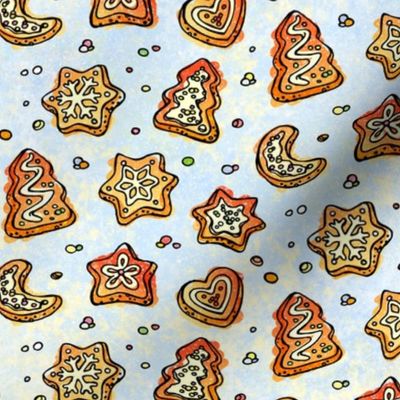 Xmas Cookies & Gingerbread. Christmas Pattern Collection. 