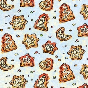 Xmas Cookies & Gingerbread. Christmas Pattern Collection. 