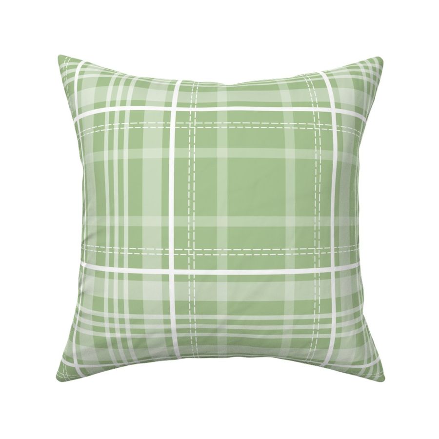 (L)Muted Green Plaid Large Scale