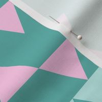 green and pink geometric 