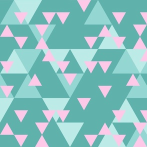 green and pink geometric 