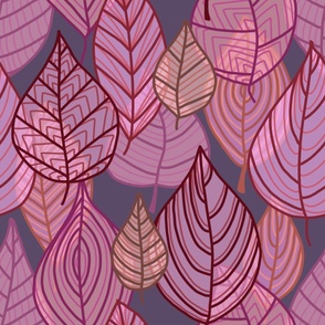 No Ai - Simple layered big leaves in pinks