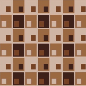 EARTHTONES  GEOMETRIC SQUARES