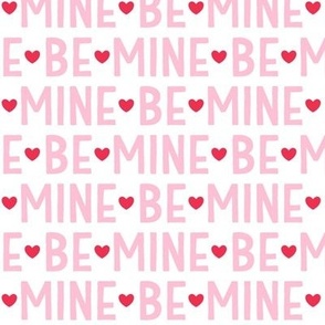 be mine pastel pink on white LG - valentines day collection