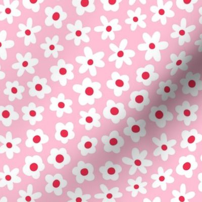 flower blossoms on pastel pink LG - valentines day collection