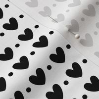 hearts and dots black and white LG - valentines day collection