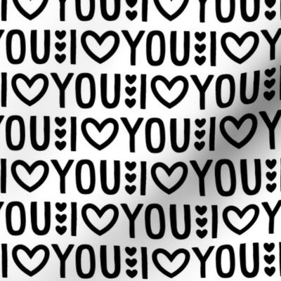 i heart you black and white LG - valentines day collection