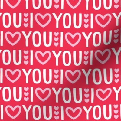 i heart you on red LG - valentines day collection