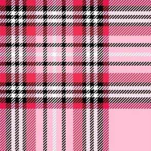 royal stewart tartan on pastel pink LG - valentines day collection