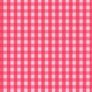 gingham red on pastel pink LG - valentines day collection