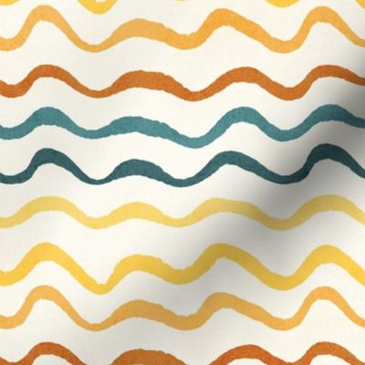 Modern Retro Wavy Stripe II