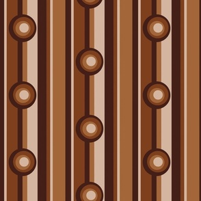 Earth Tones Big Stripe w/Circle (6 inch repeat)