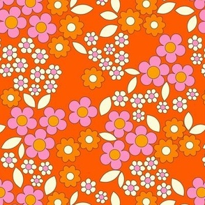 Floral Fiesta on Orange