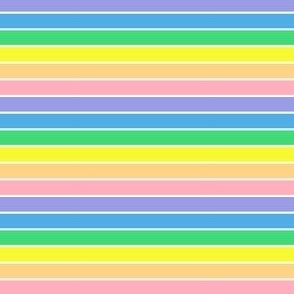 small scale stripes - light rainbow