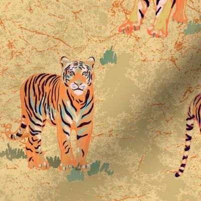 tigers batik orange