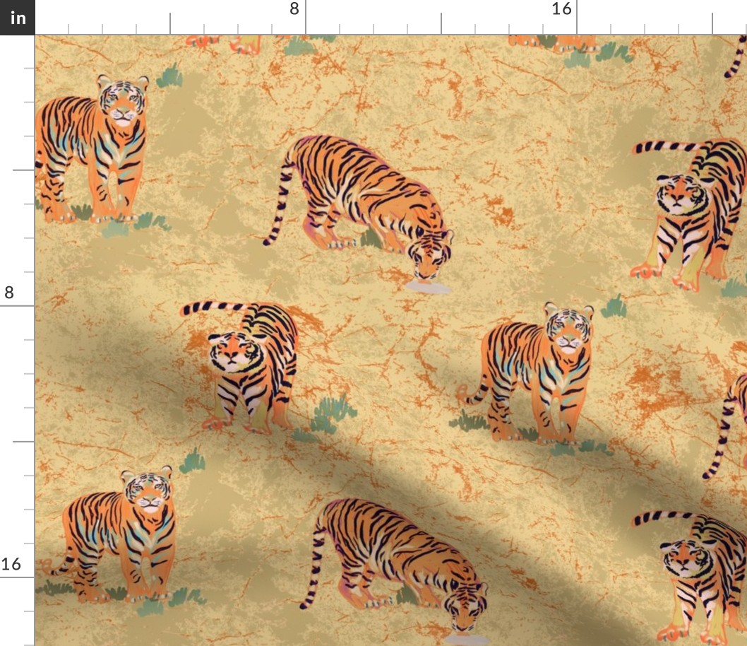 tigers batik orange