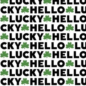 hello lucky green and black - st patricks day collection