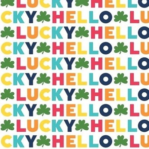 hello lucky rainbow with navy - st patricks day collection