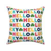 hello lucky rainbow with navy LG - st patricks day collection