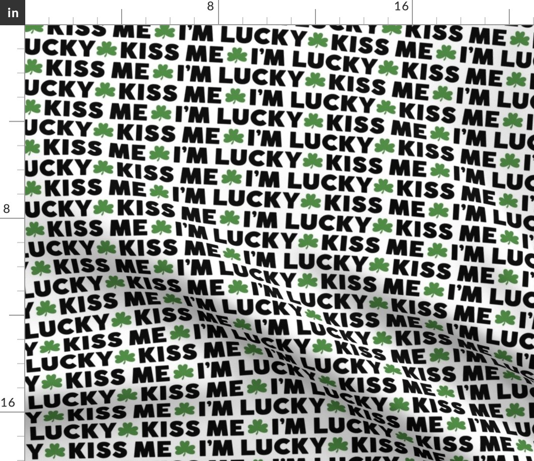 kiss me i'm lucky green and black - st patricks day collection