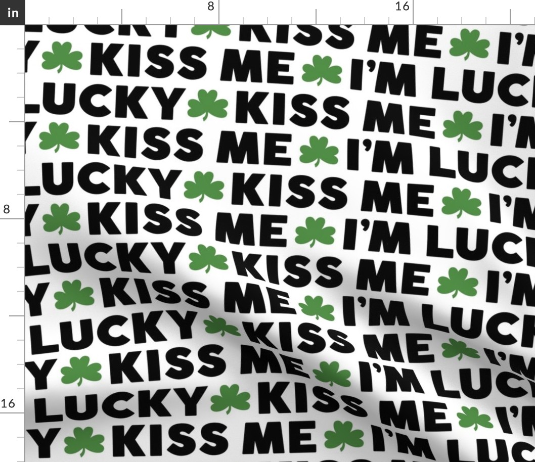 kiss me i'm lucky green and black LG - st patricks day collection