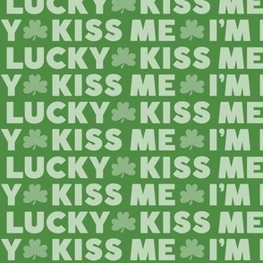kiss me i'm lucky green on green - st patricks day collection