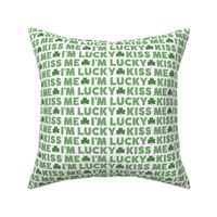 kiss me i'm lucky green on white - st patricks day collection