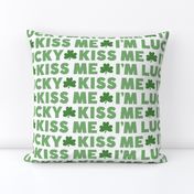 kiss me i'm lucky green on white LG - st patricks day collection