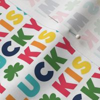 kiss me i'm lucky rainbow with navy - st patricks day collection