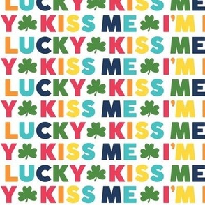 kiss me i'm lucky rainbow with navy - st patricks day collection