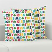 kiss me i'm lucky rainbow with navy LG - st patricks day collection