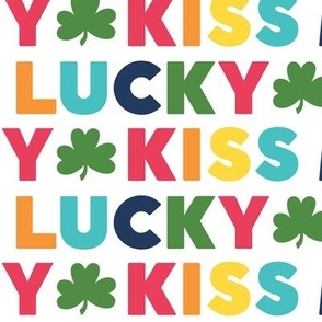 kiss me i'm lucky rainbow with navy LG - st patricks day collection