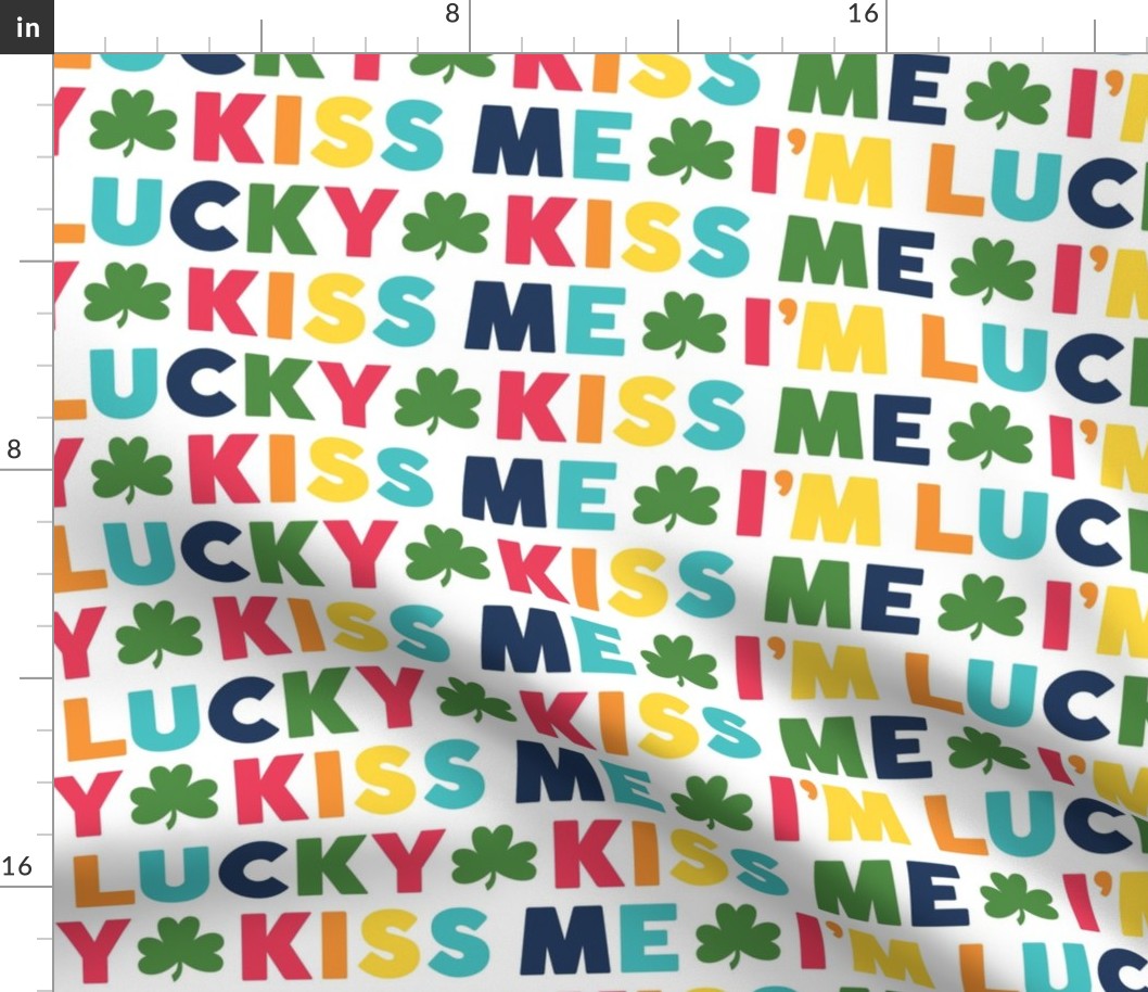 kiss me i'm lucky rainbow with navy LG - st patricks day collection