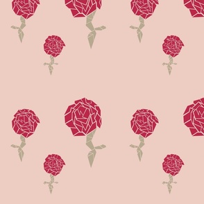 Geometric Rose Pink Valentines