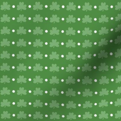 shamrocks and dots on green LG - st patricks day collection